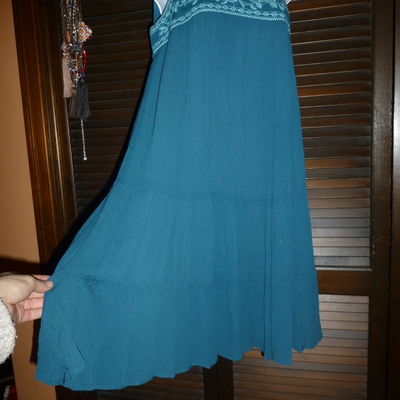 DEMOCRACY Teal Blue Tank Dress, Zip Back, XS, EUC - Picture 4 of 7